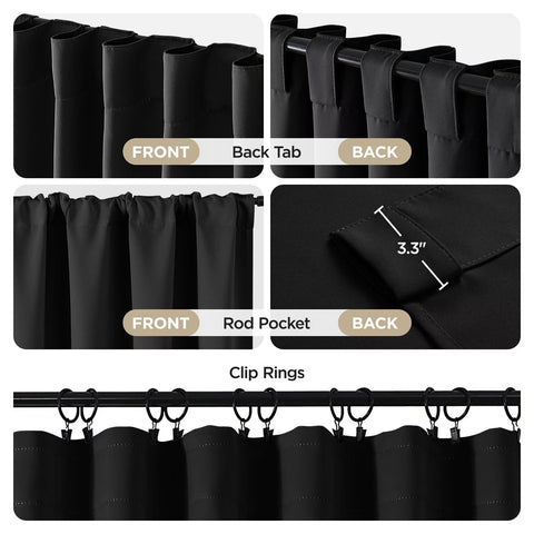 Joydeco curtains hung in a bedroom providing darkness and privacy
