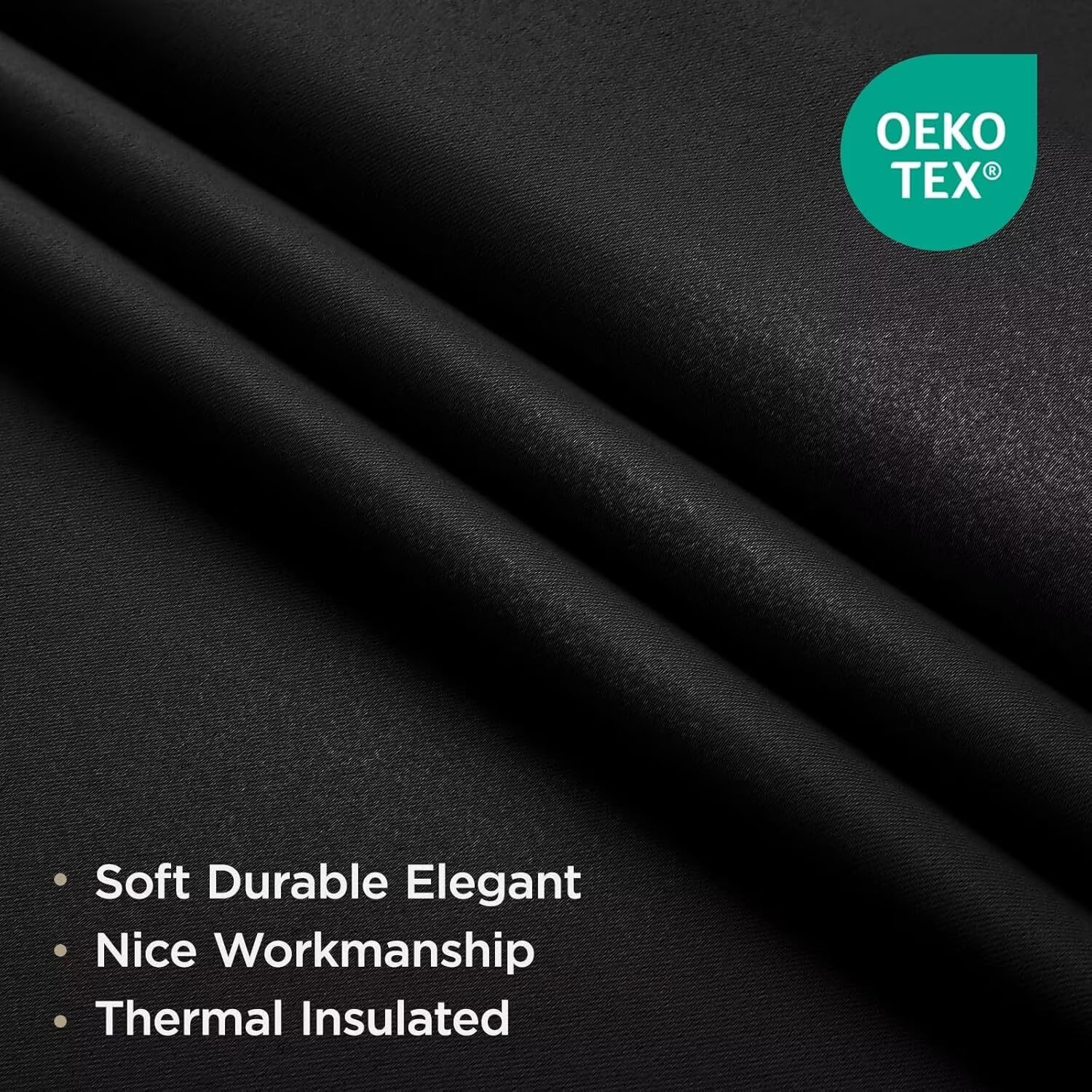 Joydeco microfiber fabric close-up showing dense weave for light blocking