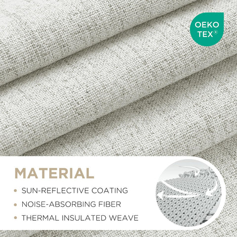 Joydeco fabric close-up showing linen texture and durable heavyweight feel