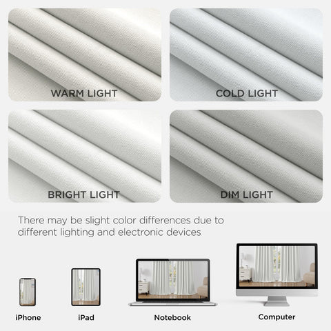 Joydeco folded panels prepared for wash showing easy-care benefit
