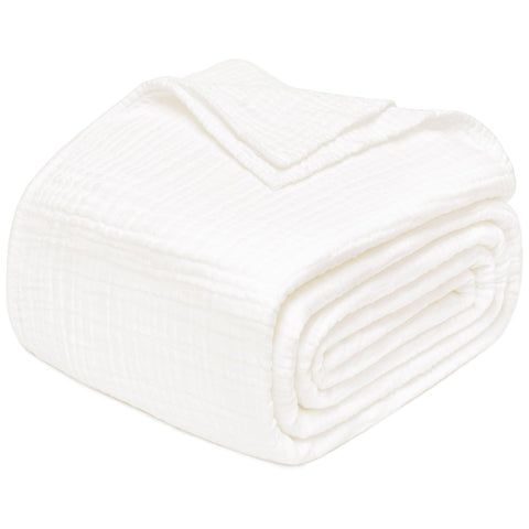 Joydeco front view throw blanket showing full 50x70 size and drape benefit