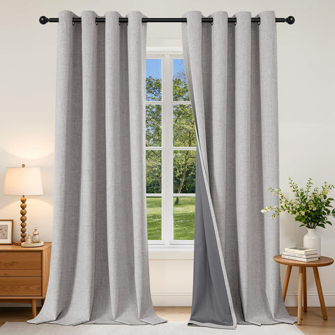 Joydeco front view of two panels showing full coverage and elegant drape