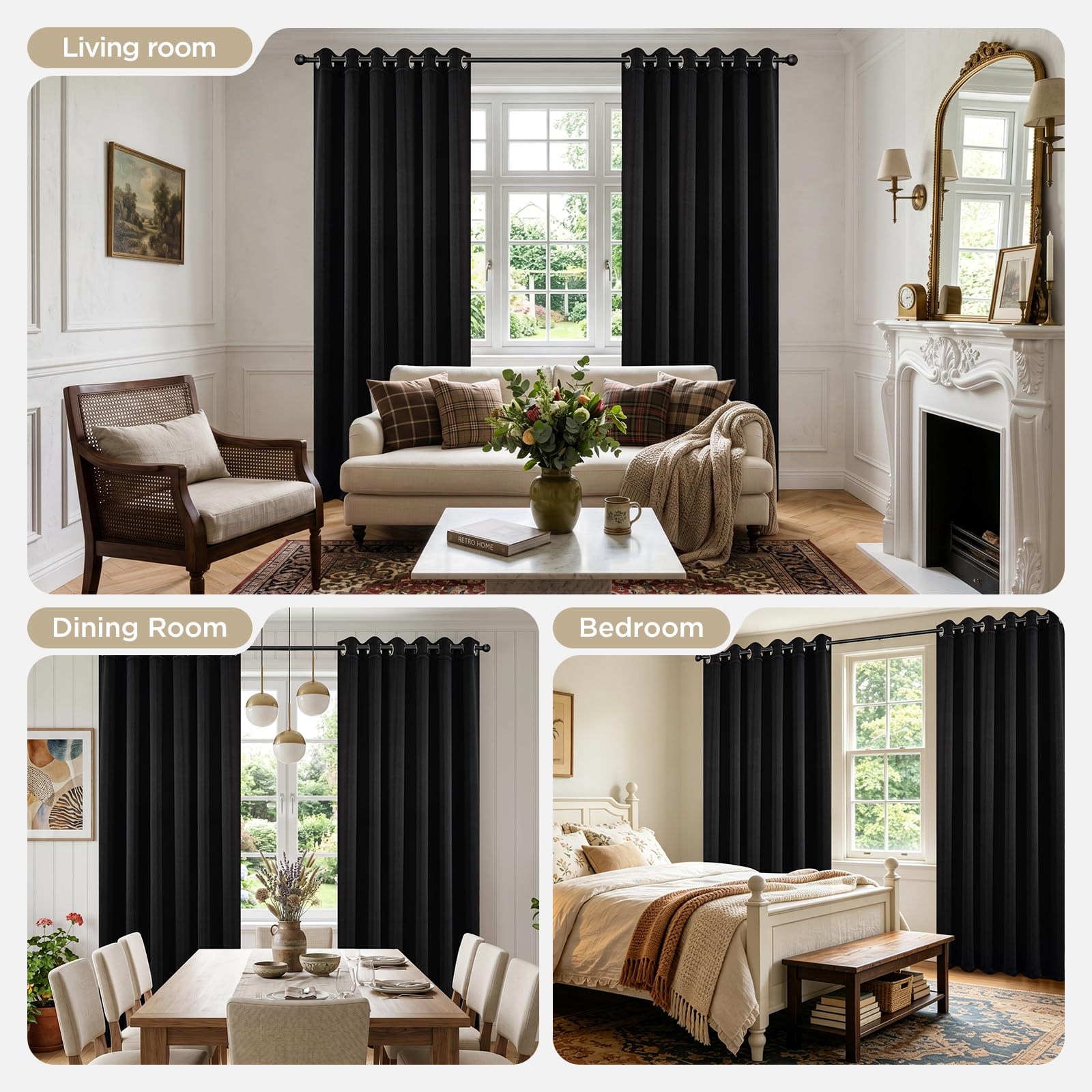 Joydeco full-length window installation blocking daylight for privacy