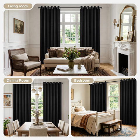Joydeco full-length window installation blocking daylight for privacy