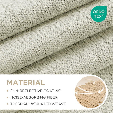Joydeco close-up of linen-textured fabric highlighting soft drape and durability
