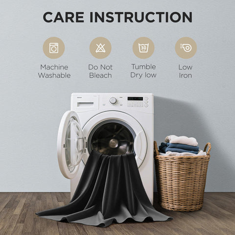 Joydeco paired panels hung across wide window, delivers full coverage and privacy