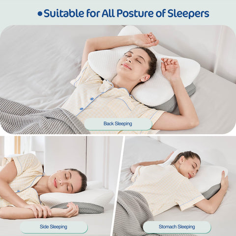 JOYENERGY pillow on bed in lifestyle setting promoting comfortable sleep