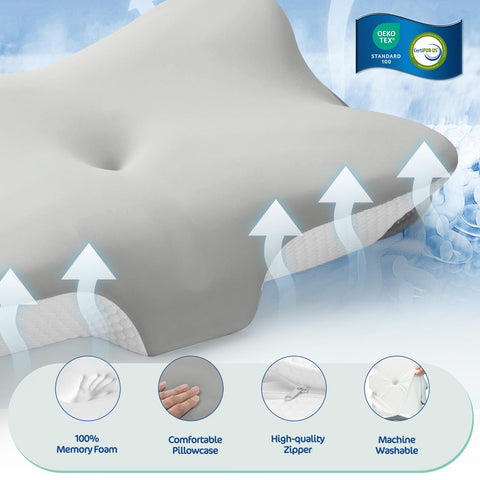 JOYENERGY close-up of slow-rebound memory foam texture for pressure relief