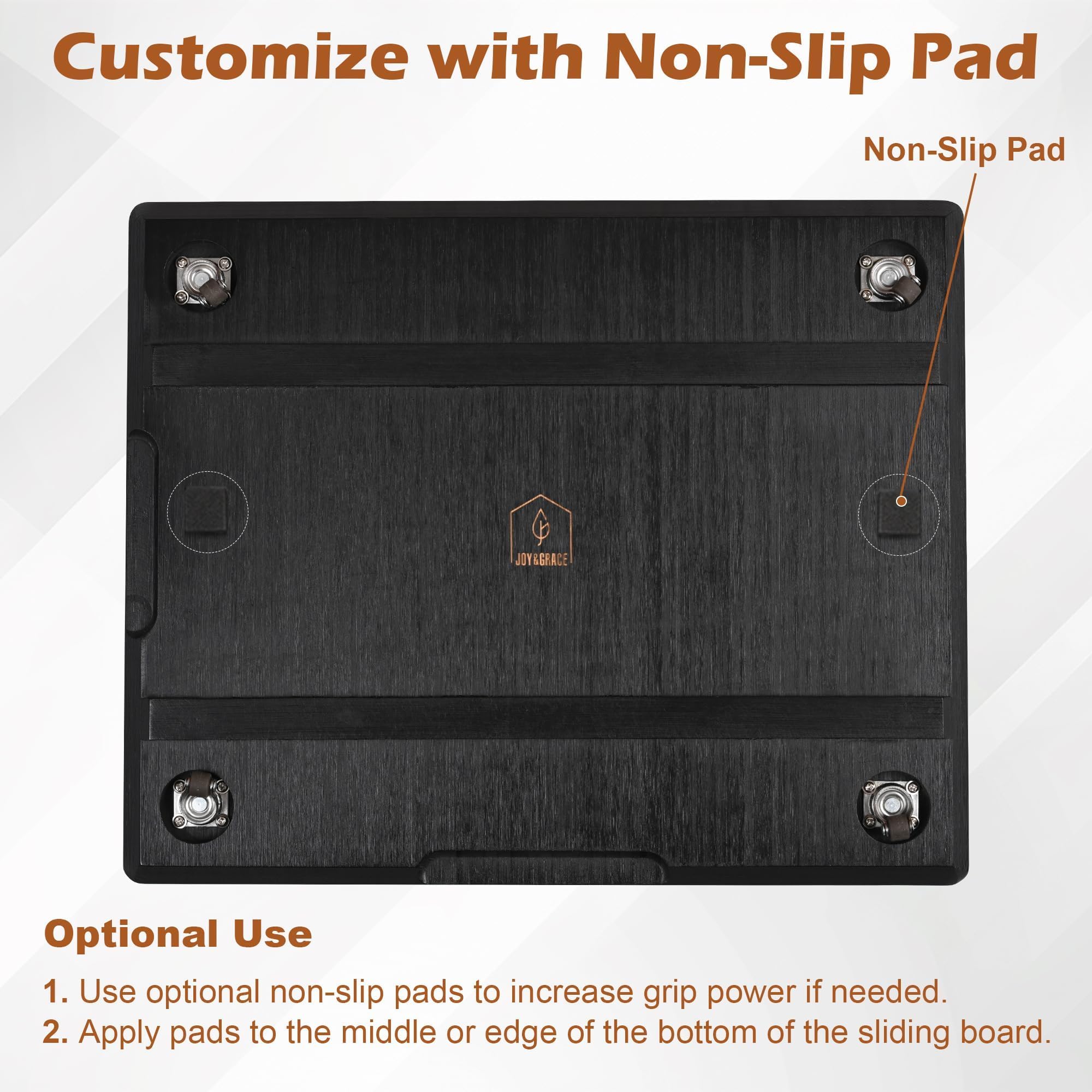 Joy&Grace bamboo surface texture close-up highlighting easy-clean finish