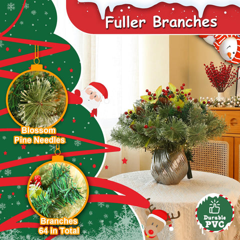 joyhalo pinecones holly leaves and berries adding seasonal color