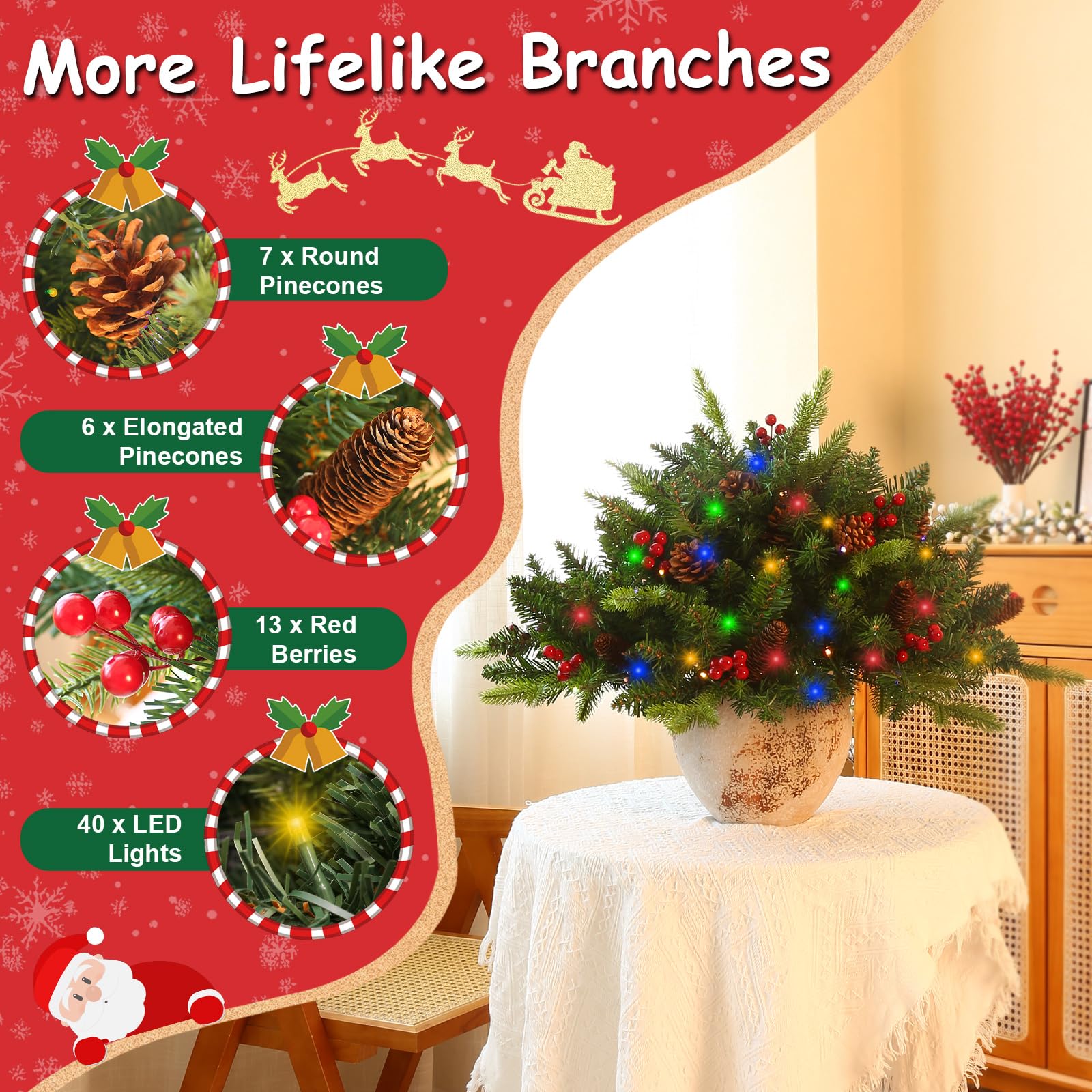 joyhalo pinecones and red berries adding seasonal texture benefit