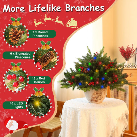 joyhalo pinecones and red berries adding seasonal texture benefit