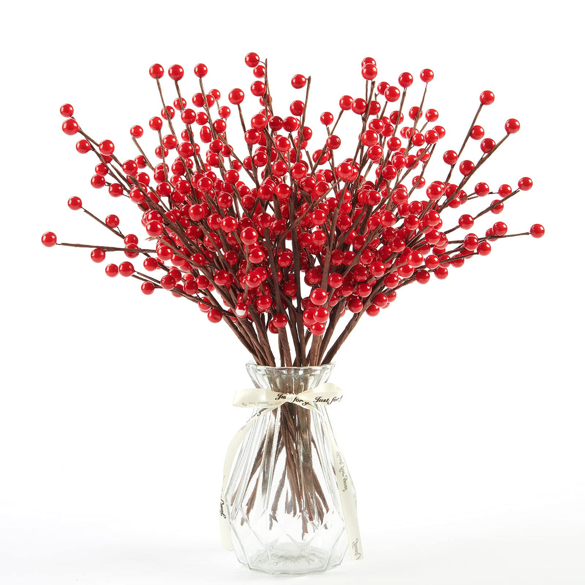joyhalo front pack showing 24 red berry stems for instant festive color