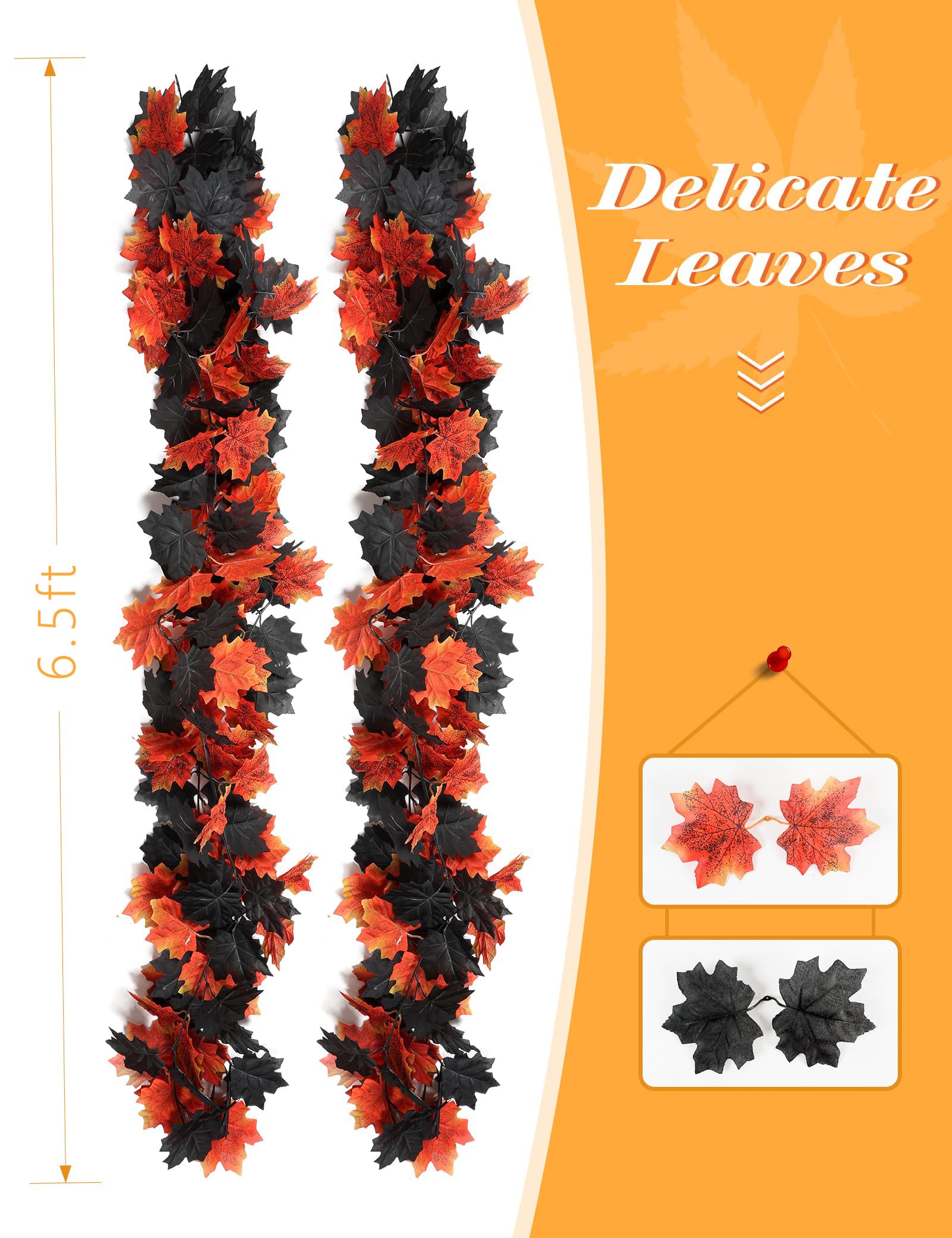 joyhalo garland draped across a mantel adding Halloween warmth and instant seasonal style
