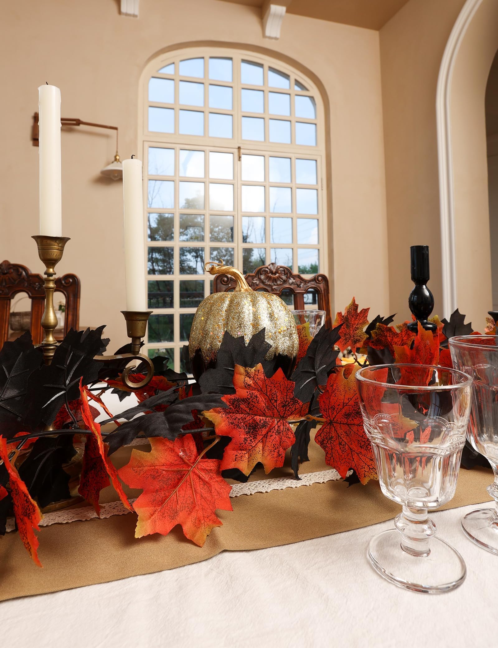 joyhalo garland held in hand to show scale and fullness for versatile home styling