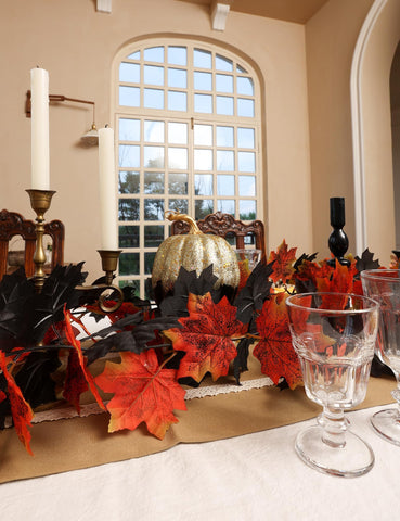 joyhalo garland held in hand to show scale and fullness for versatile home styling