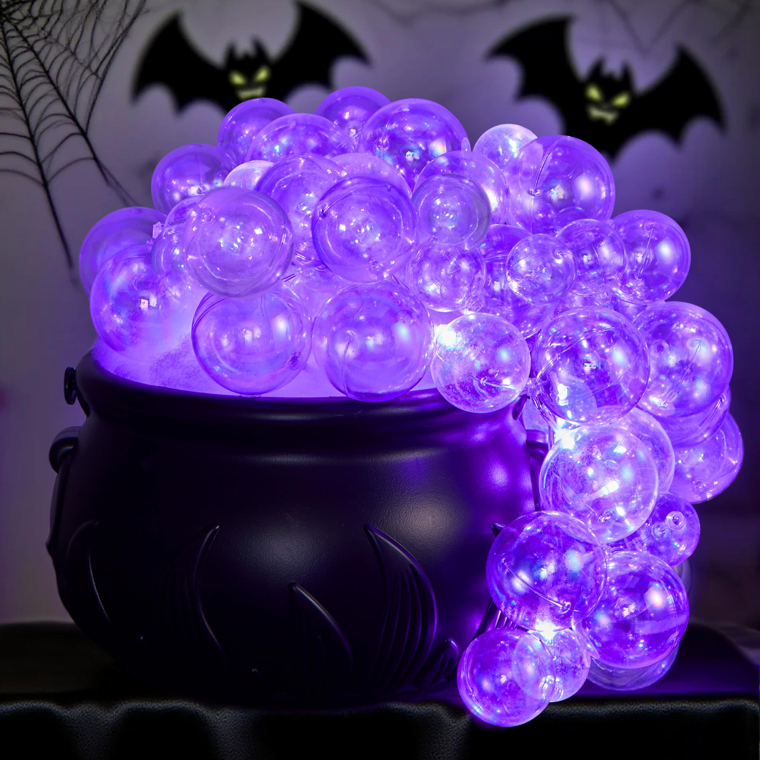 JOYIN cauldron glowing in dark showing dual-color light modes and mood