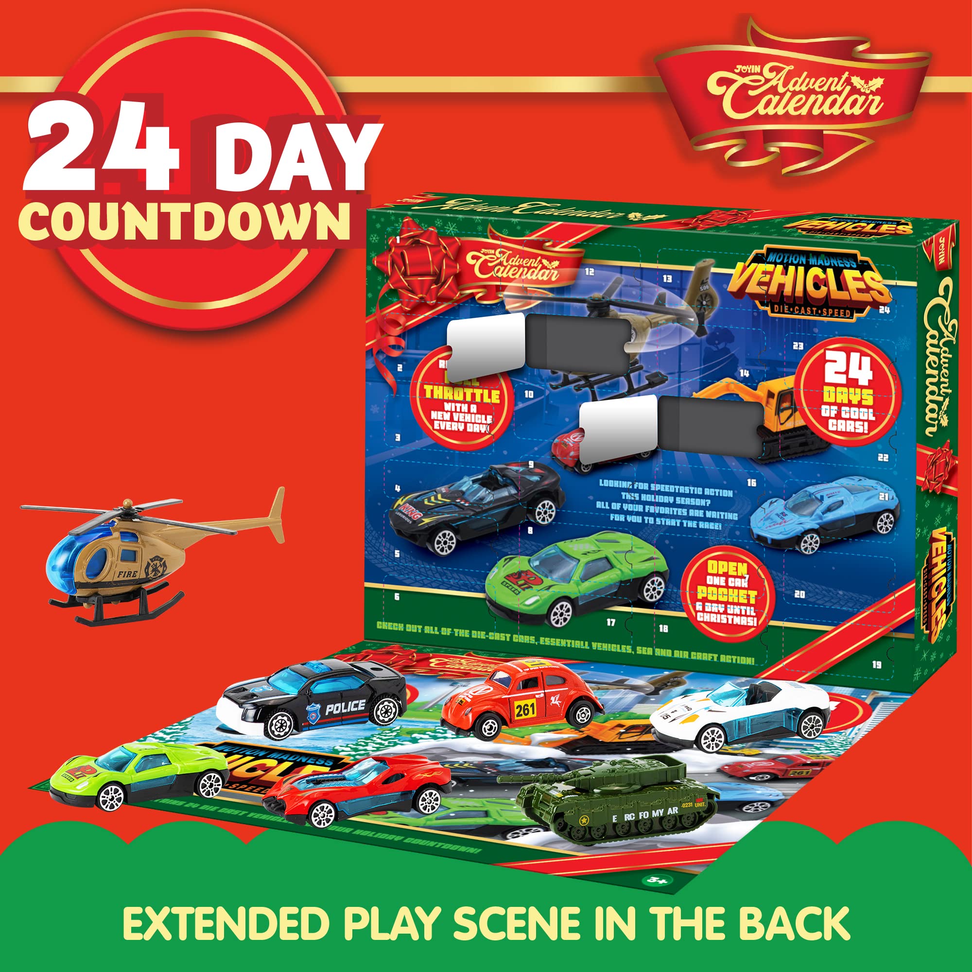 JOYIN close-up of die-cast car detail, highlights durable finish and realistic styling