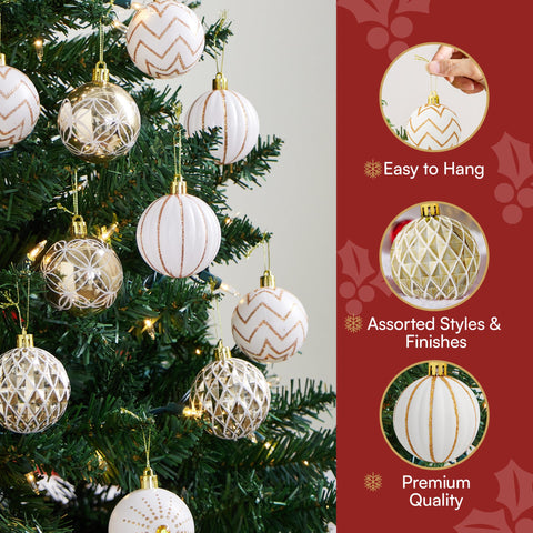 JOYIN close-up of matte white ornament showing soft texture and contrast