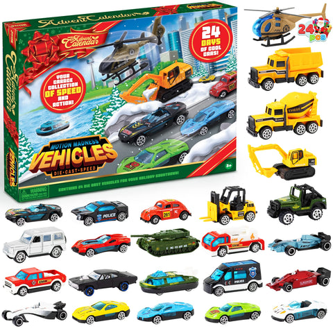 JOYIN front packaging showing festive advent calendar and 24 doors, encourages daily surprises