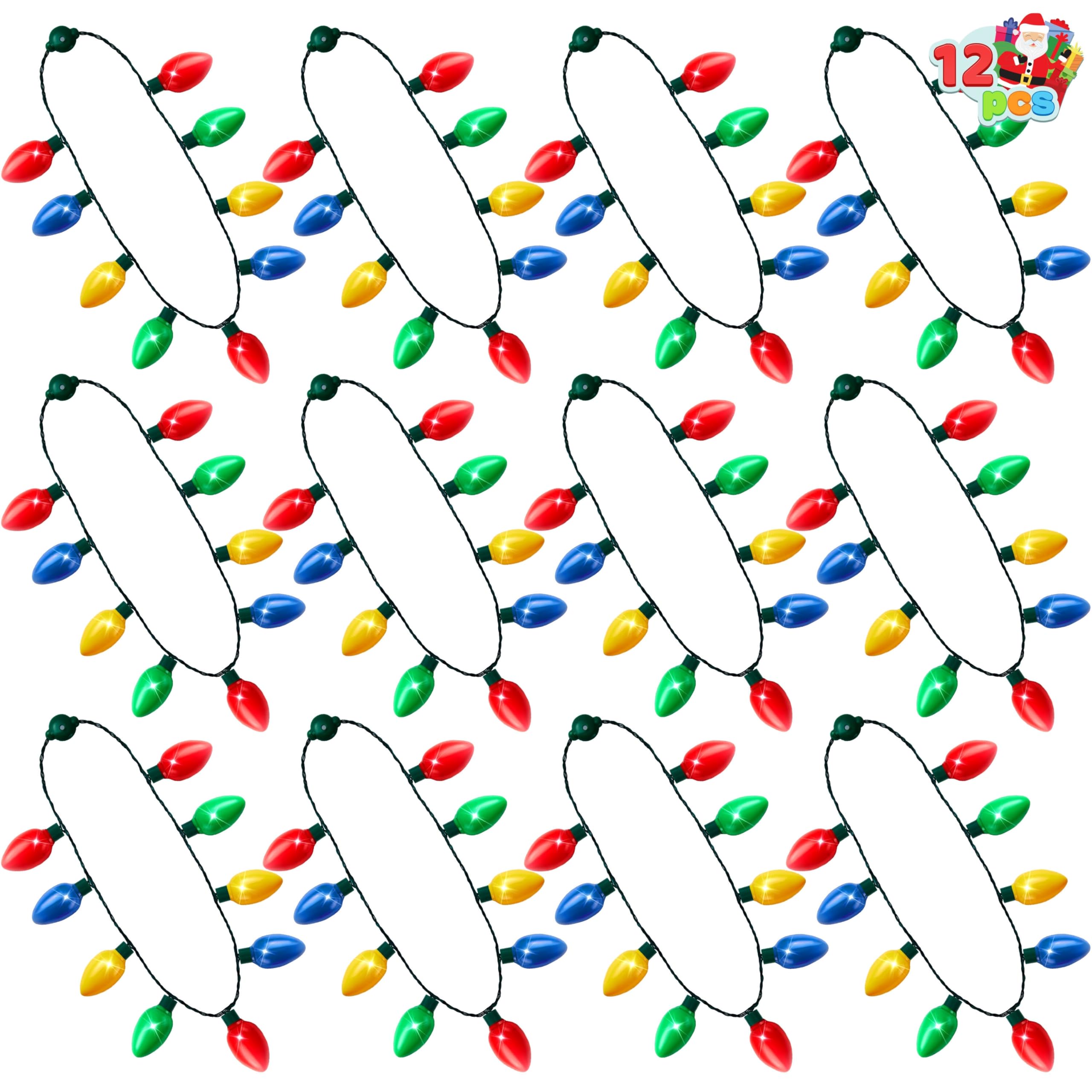 JOYIN front packaging showing 12-count LED necklaces for quick party setup