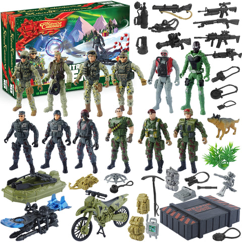 JOYIN front packaging showing festive military advent calendar and card art