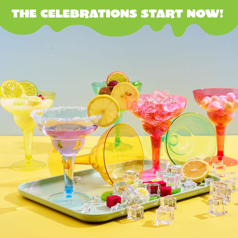 JOYIN margarita cup held in hand to show 12 oz scale and portable convenience