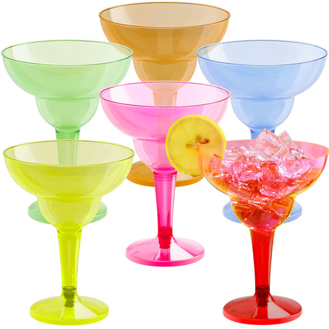 JOYIN neon margarita cups front pack shows vibrant colors and party-ready quantity