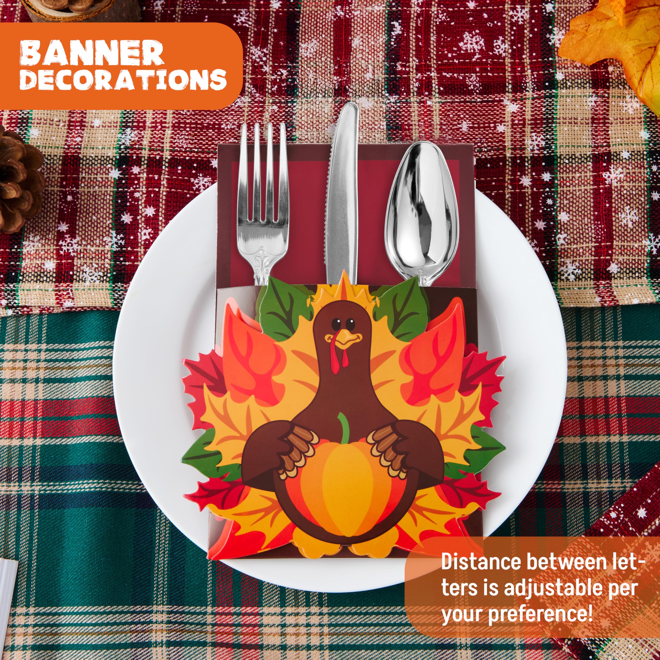 JOYIN outdoor harvest party display with holders enhancing casual backyard Thanksgiving decor