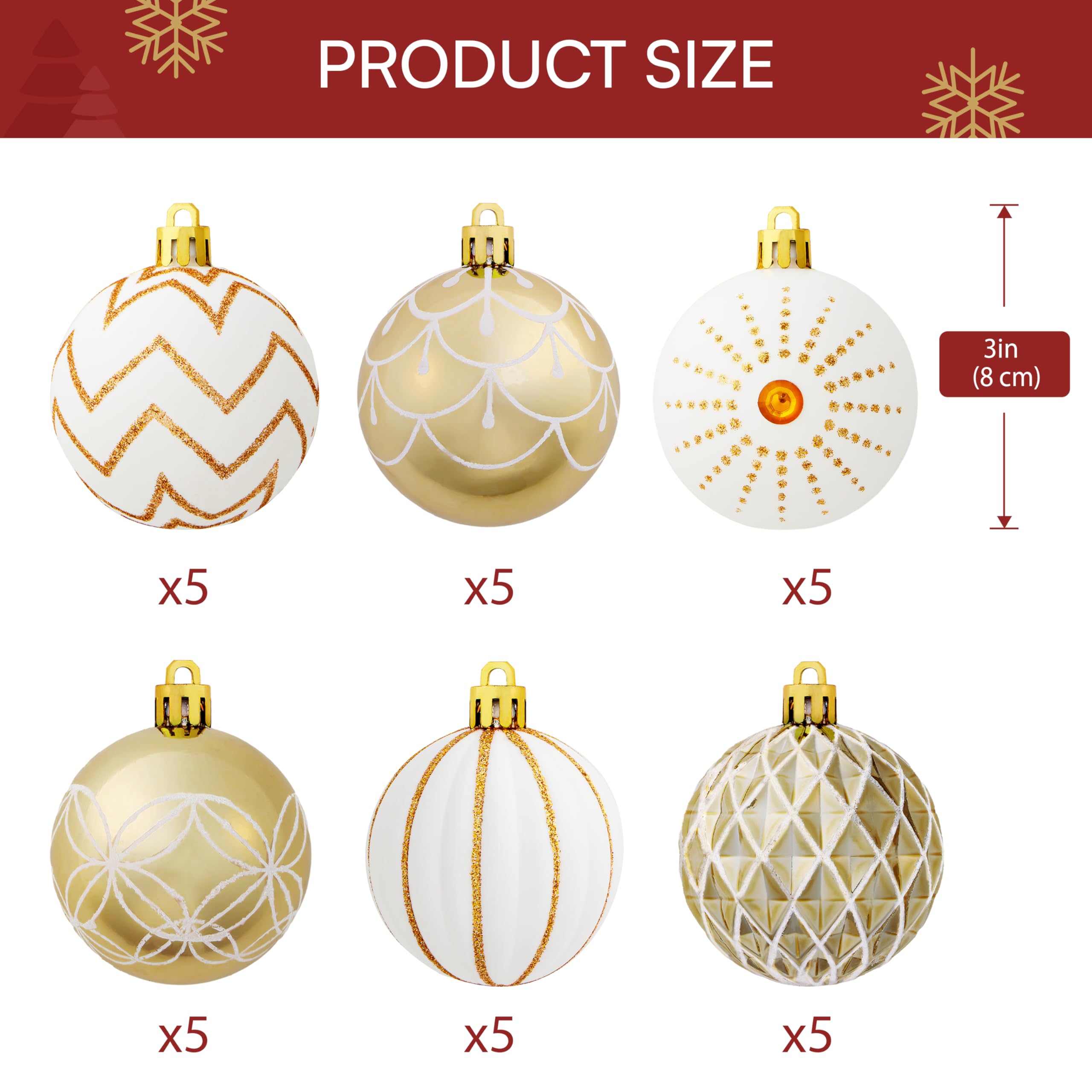 JOYIN patterned ornament detail with metallic accent for decorative focal points
