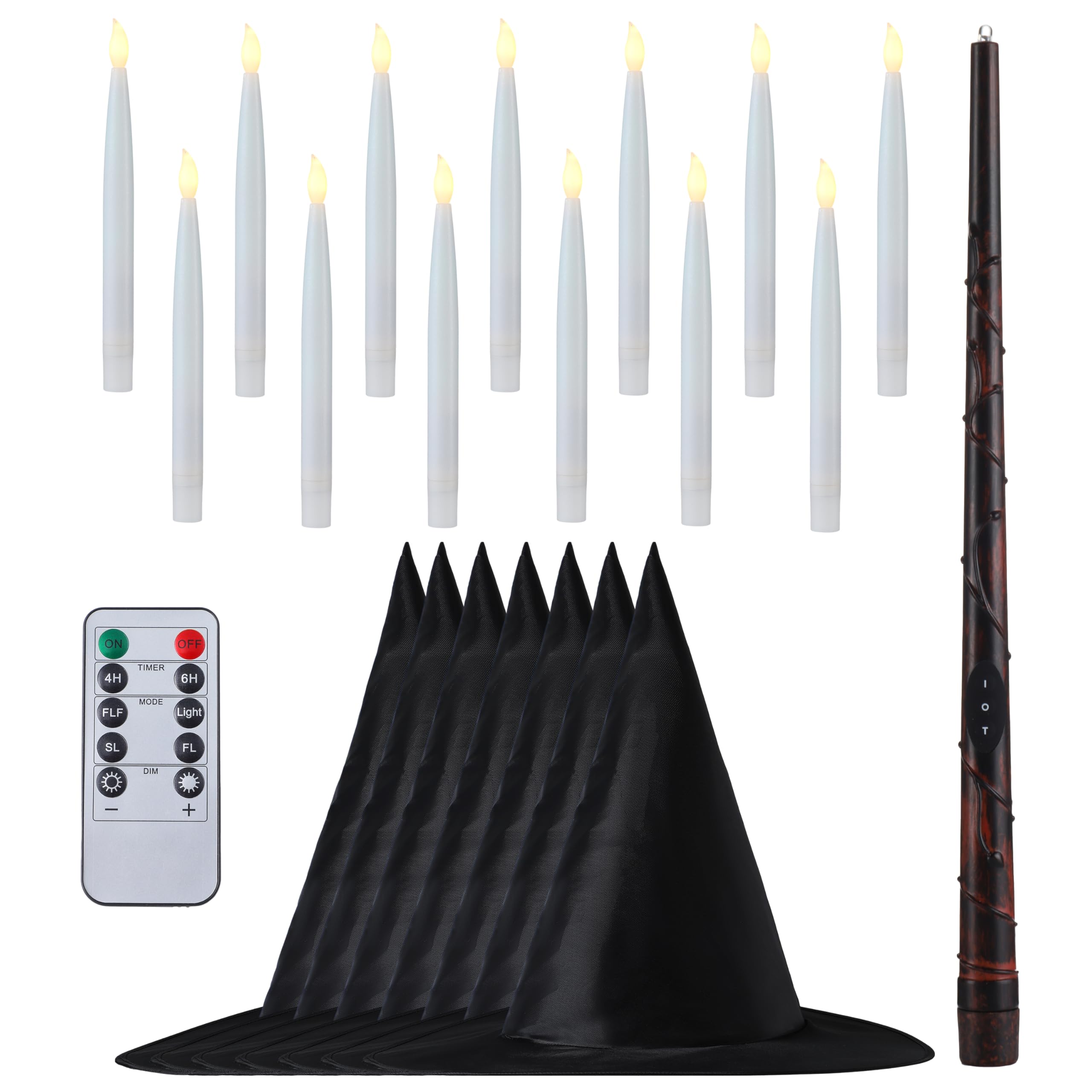 JOYIN decorated staircase with candles and hats for eye‑catching Halloween scene