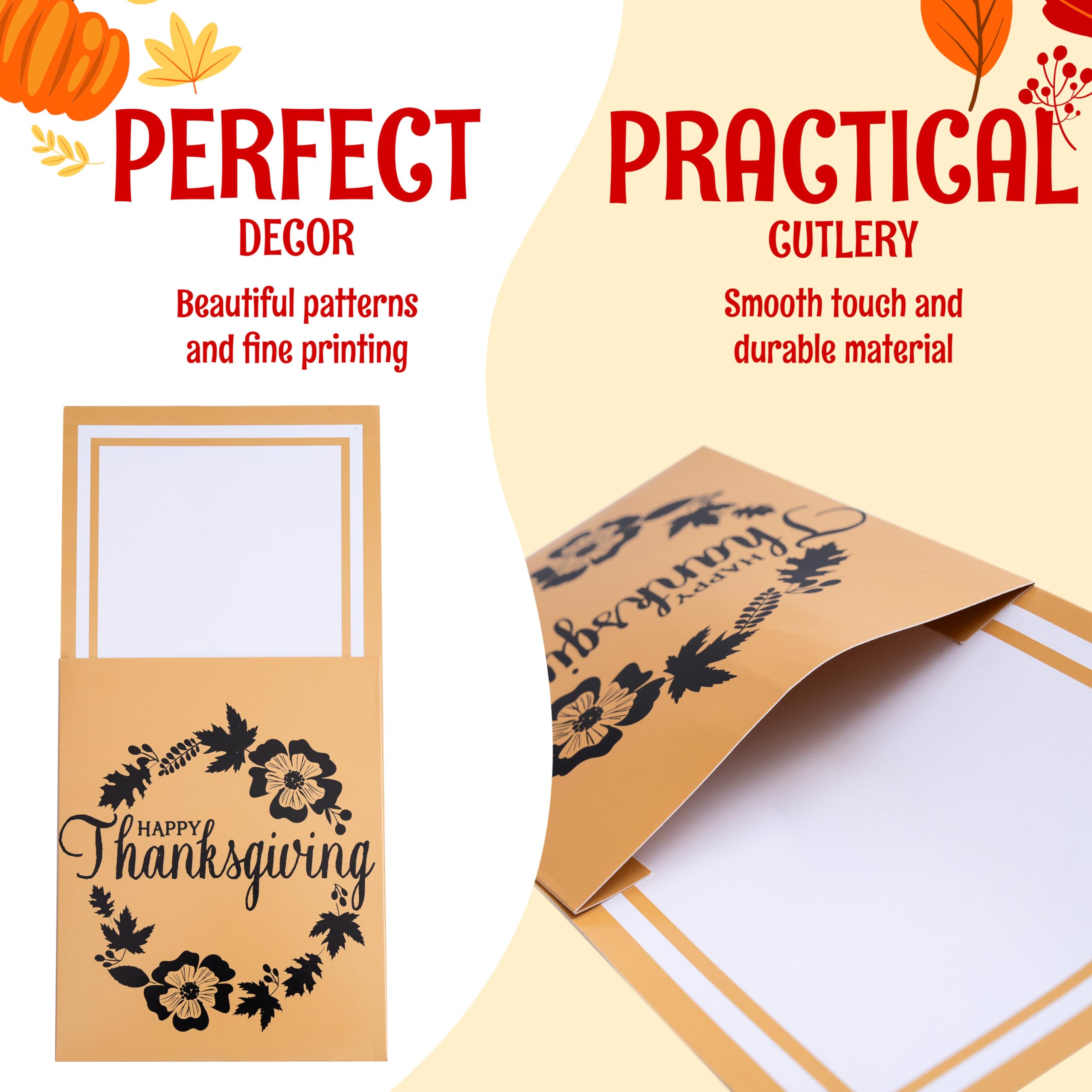 JOYIN table setting with multiple designs for cohesive autumn party decor
