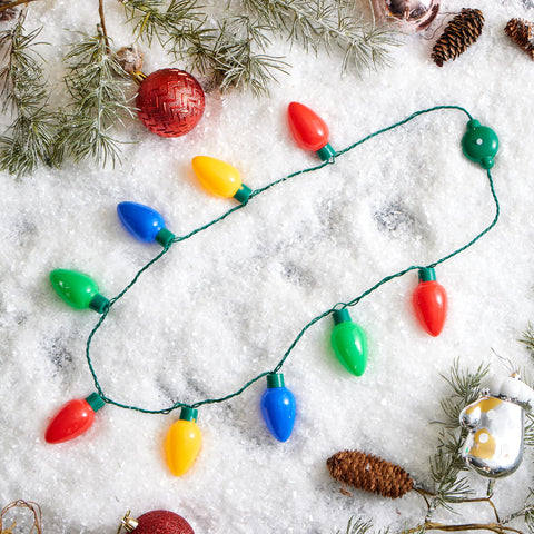 JOYIN necklace draped on a Christmas tree adding decorative light
