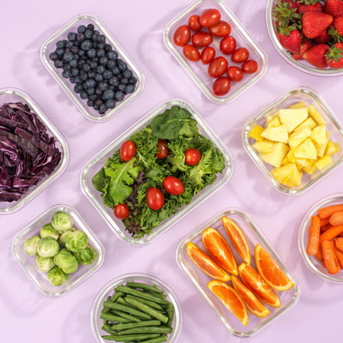 JoyJolt glass containers inside dishwasher highlighting easy cleanup benefit