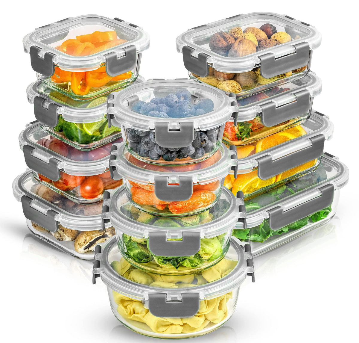 JoyJolt front packaging showing full 24 piece set and organized layout benefit