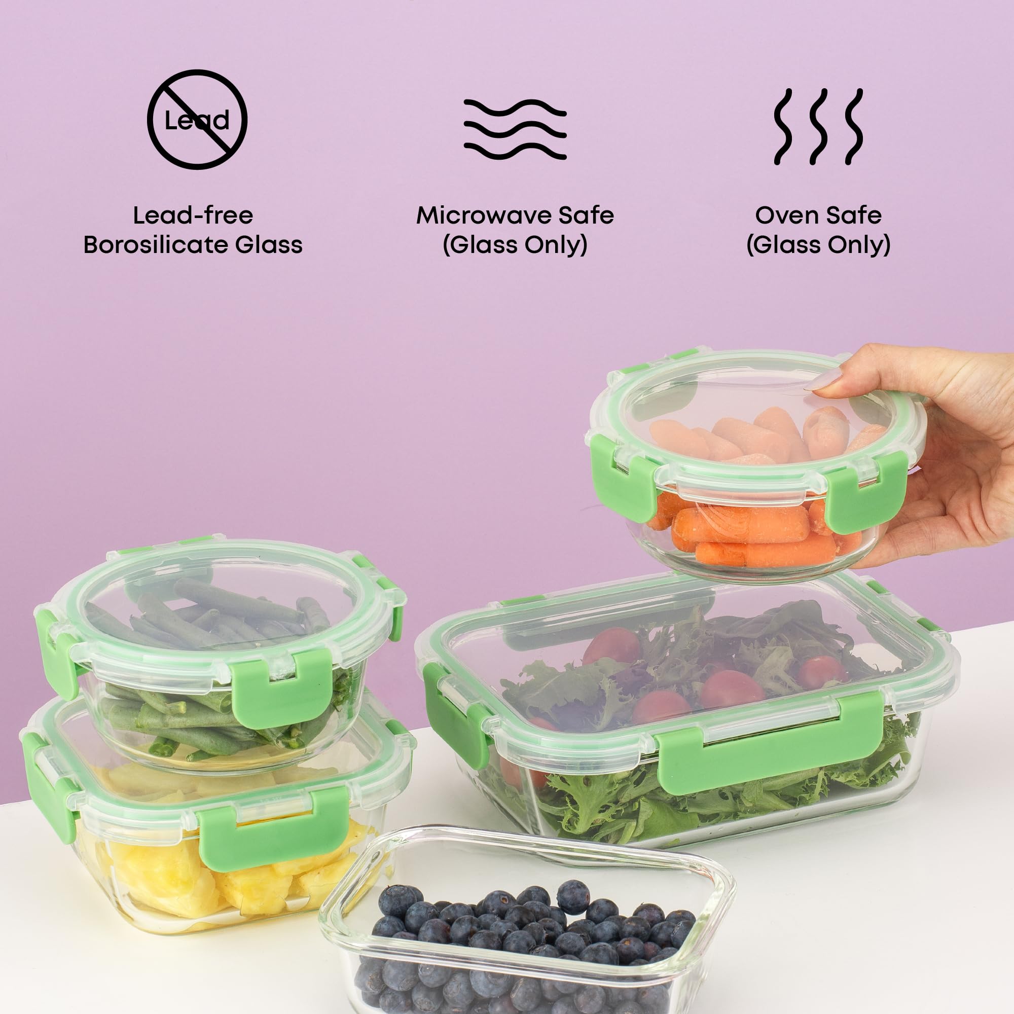 JoyJolt glass container with soup in a lunchbag illustrating leakproof portability