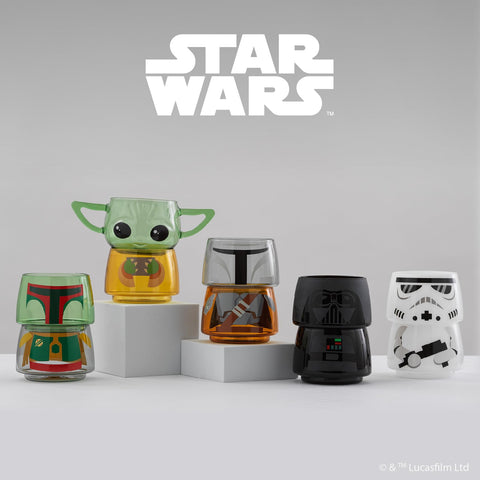 JoyJolt Grogu lifestyle shelf shot displays branded décor and visual impact