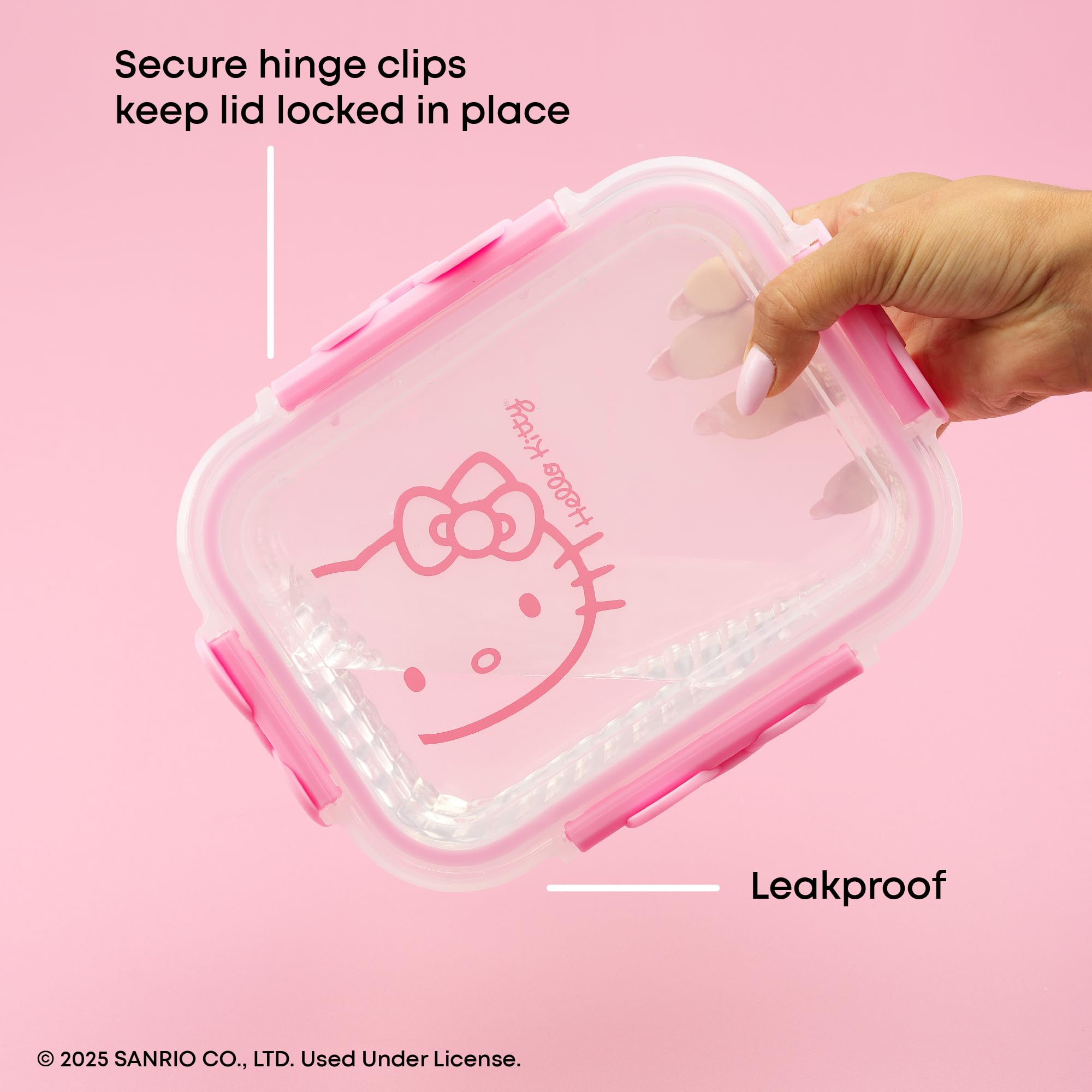 JoyJolt Hello Kitty frozen stack in freezer demonstrating cold-safe storage