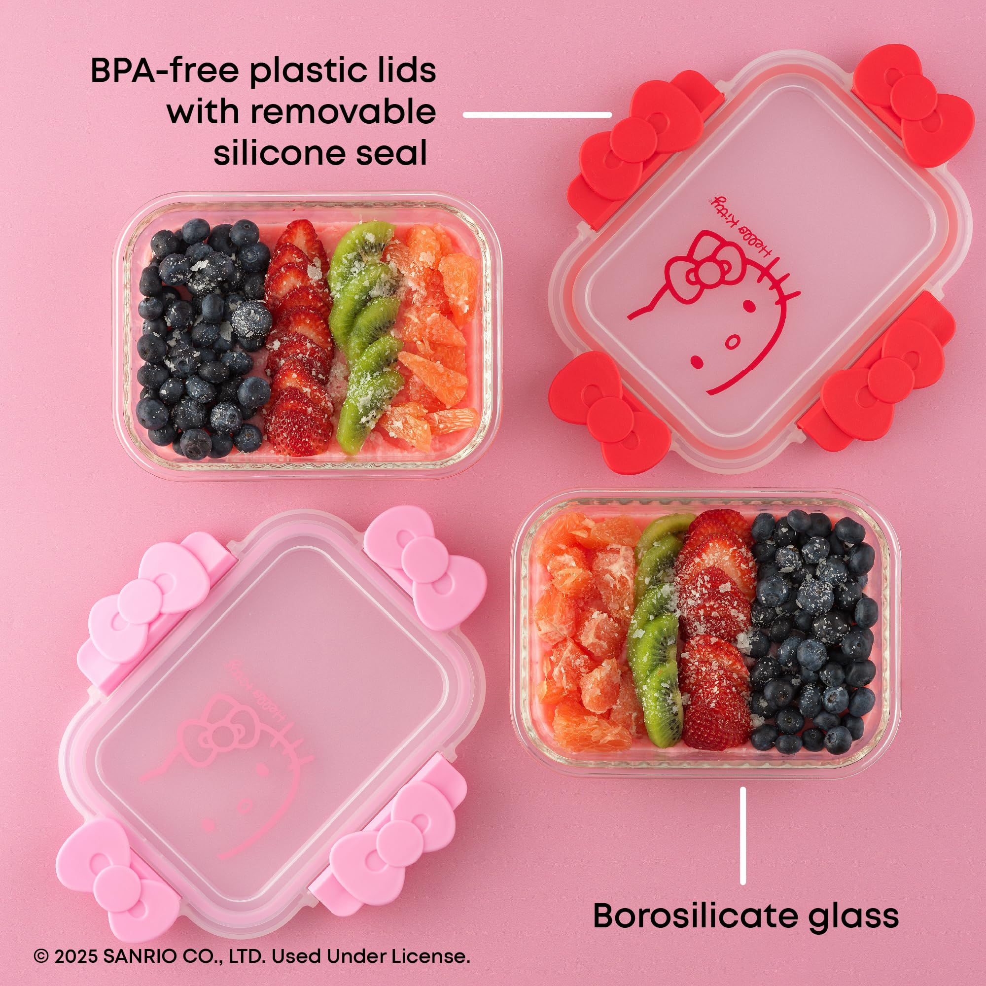 JoyJolt Hello Kitty containers in meal-prep use packed lunch showing convenience