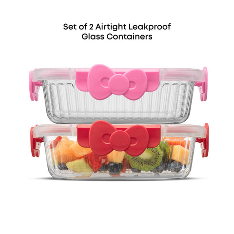 JoyJolt Hello Kitty close-up of lid bow clip highlighting airtight snap benefit