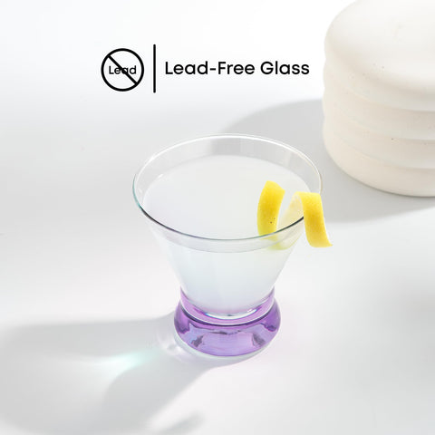 JoyJolt full set displayed on bar cart for stylish entertaining setup
