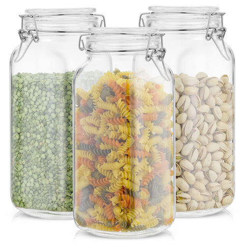 JoyJolt jars on kitchen counter showcasing neat, visible organization