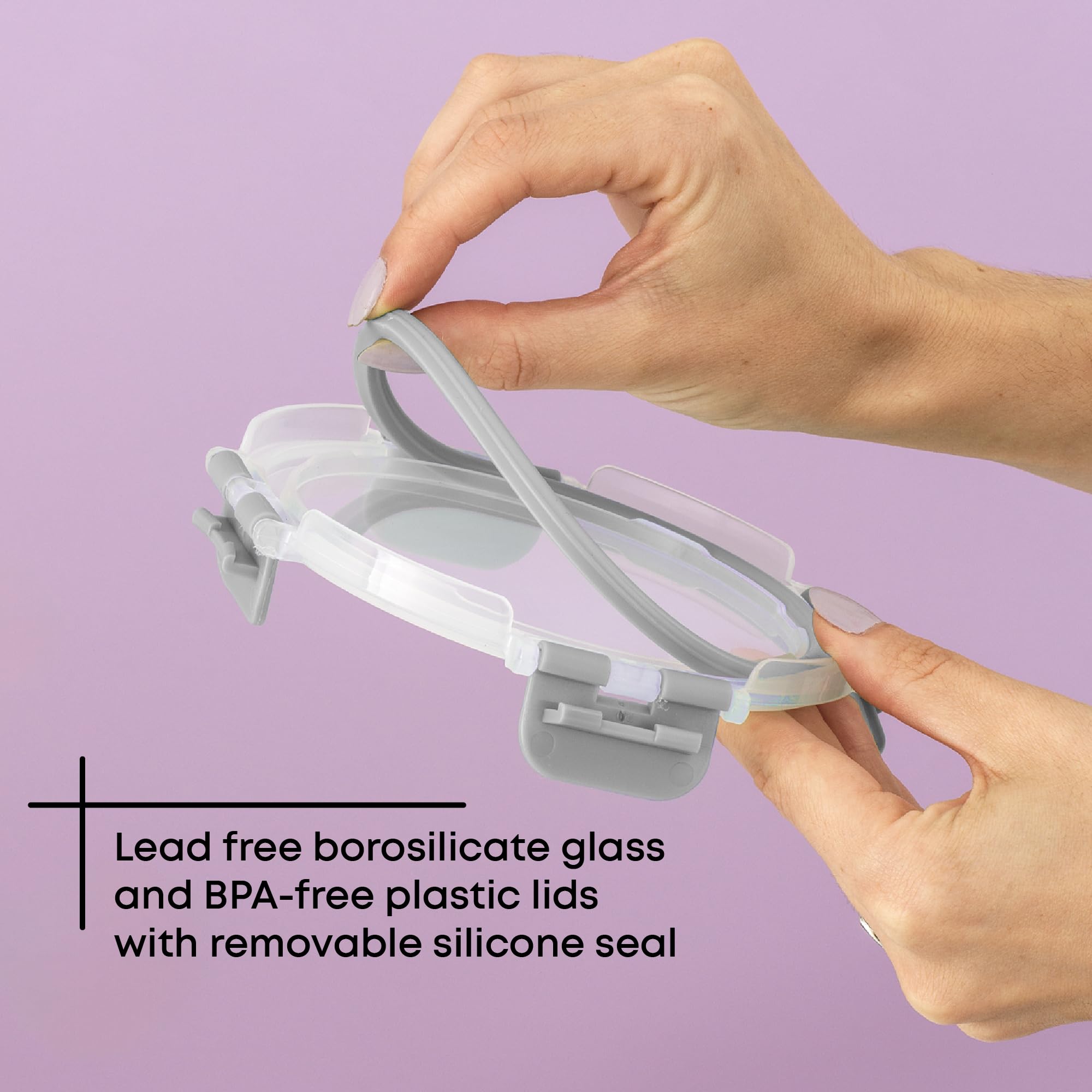 JoyJolt lid hinge and silicone seal detail highlighting airtight leakproof performance