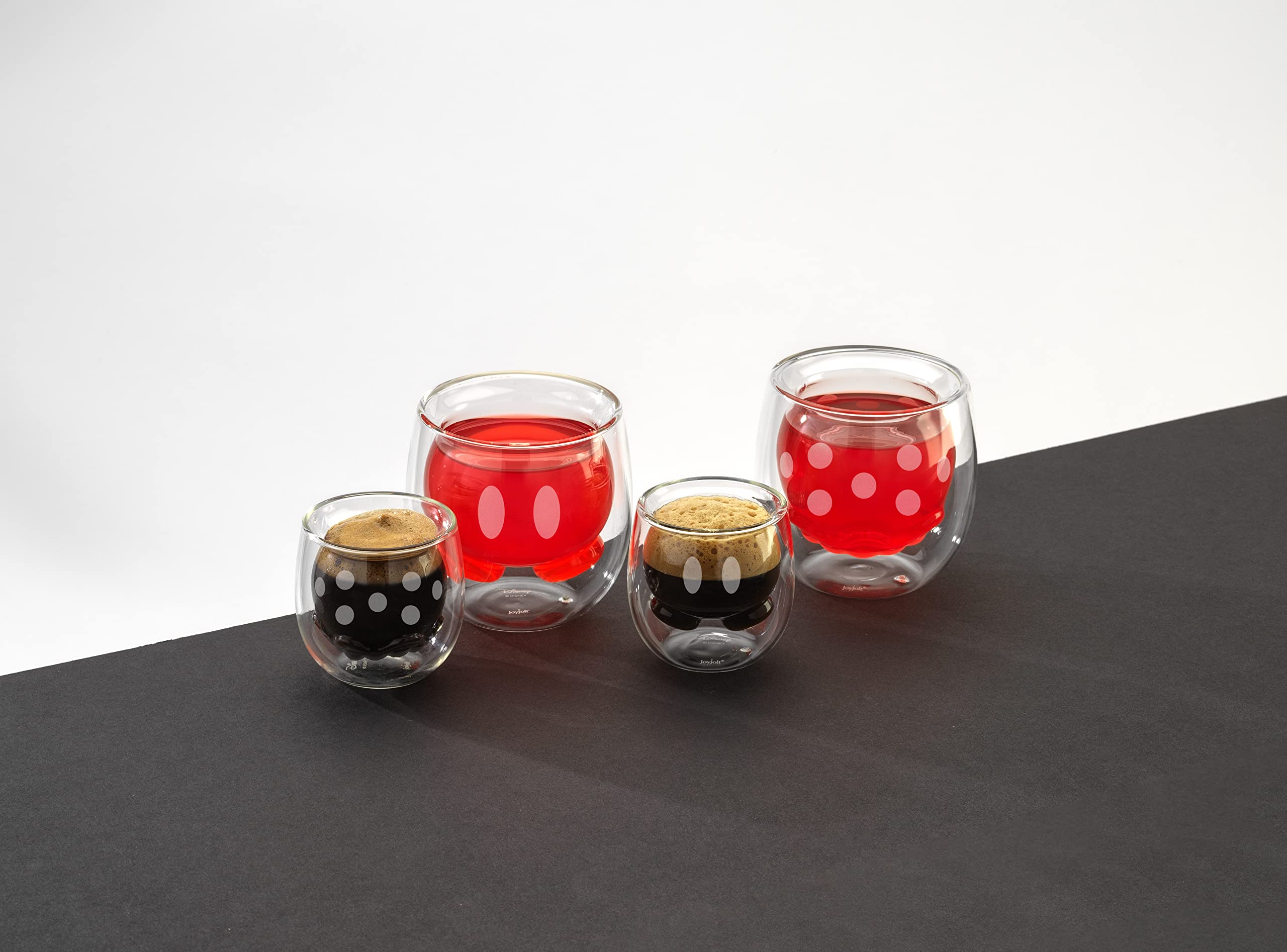 JoyJolt cup beside ruler demonstrating compact size and espresso-machine compatibility