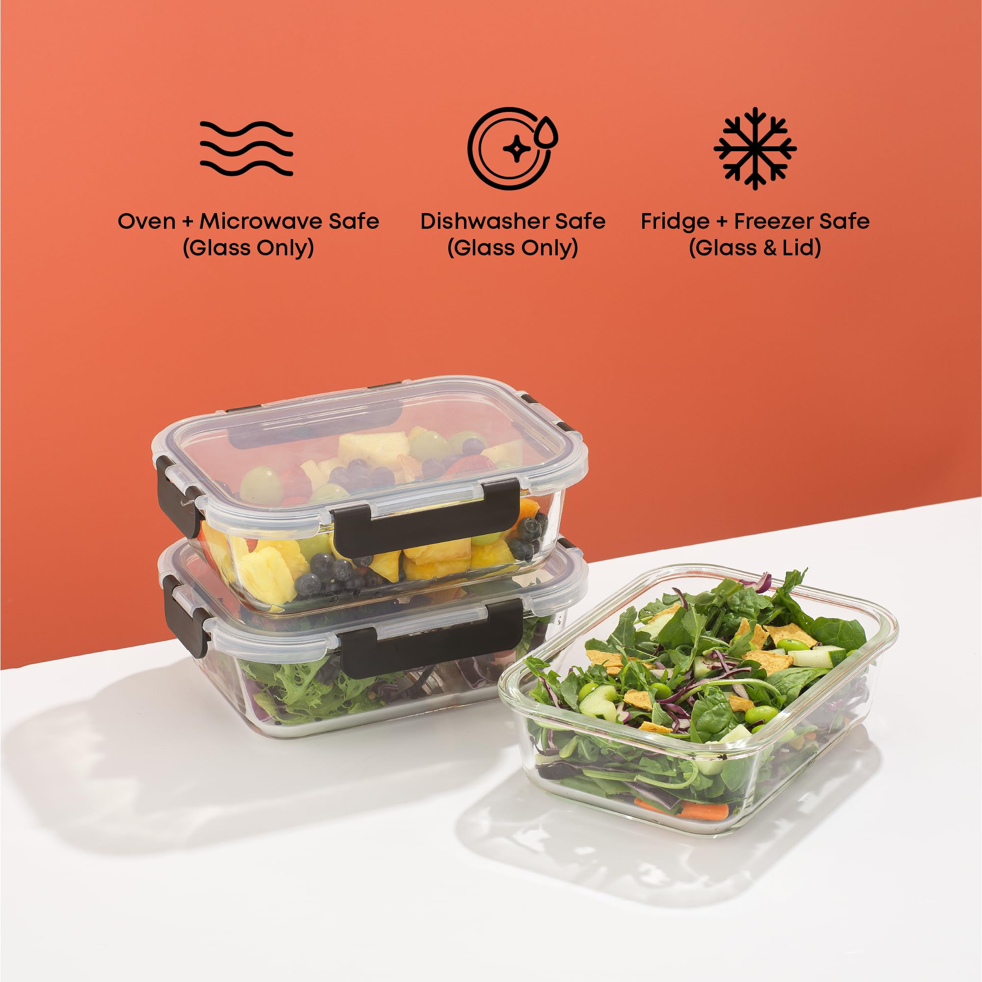 JoyJolt container holding soup with lid secured to show leak protection for liquids