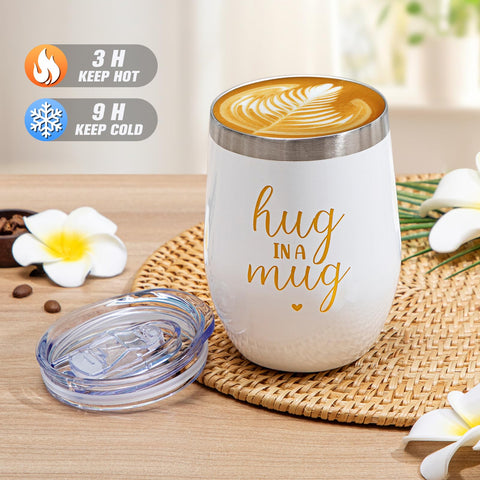 Joyliss scented candle and ceramic mug staged for calming rituals