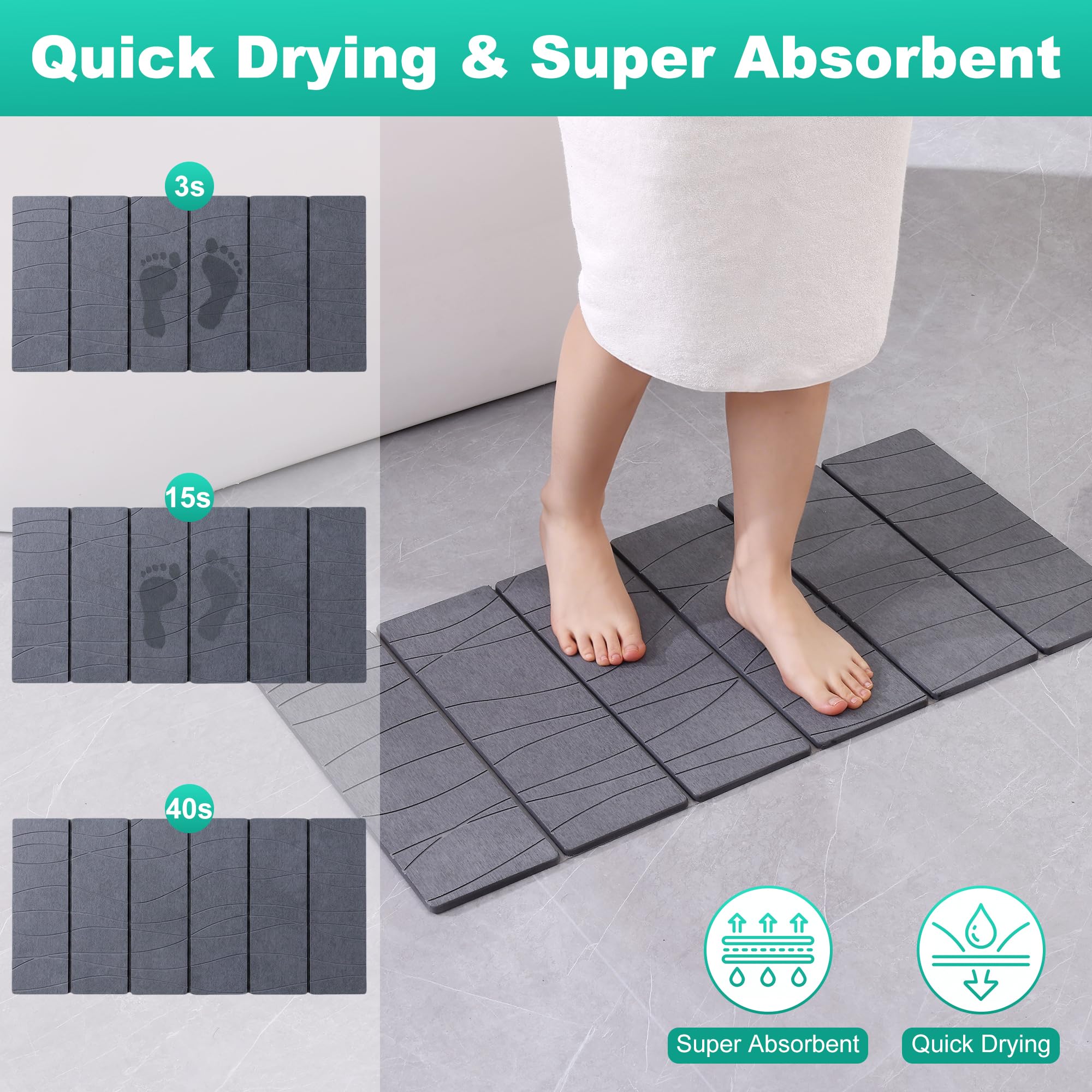 JOYMOOP view of anti-slip backing for stability on tile and hardwood floors