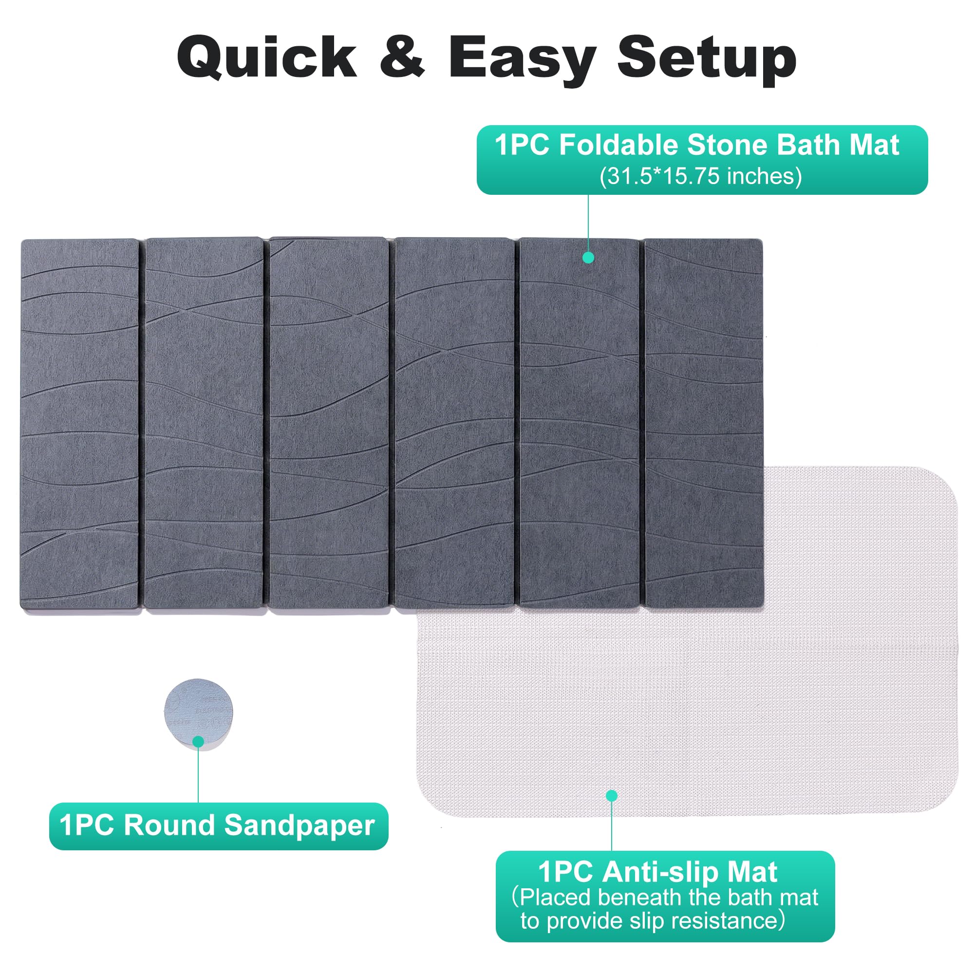 JOYMOOP mat placed in bathroom scene adding clean modern floor coverage