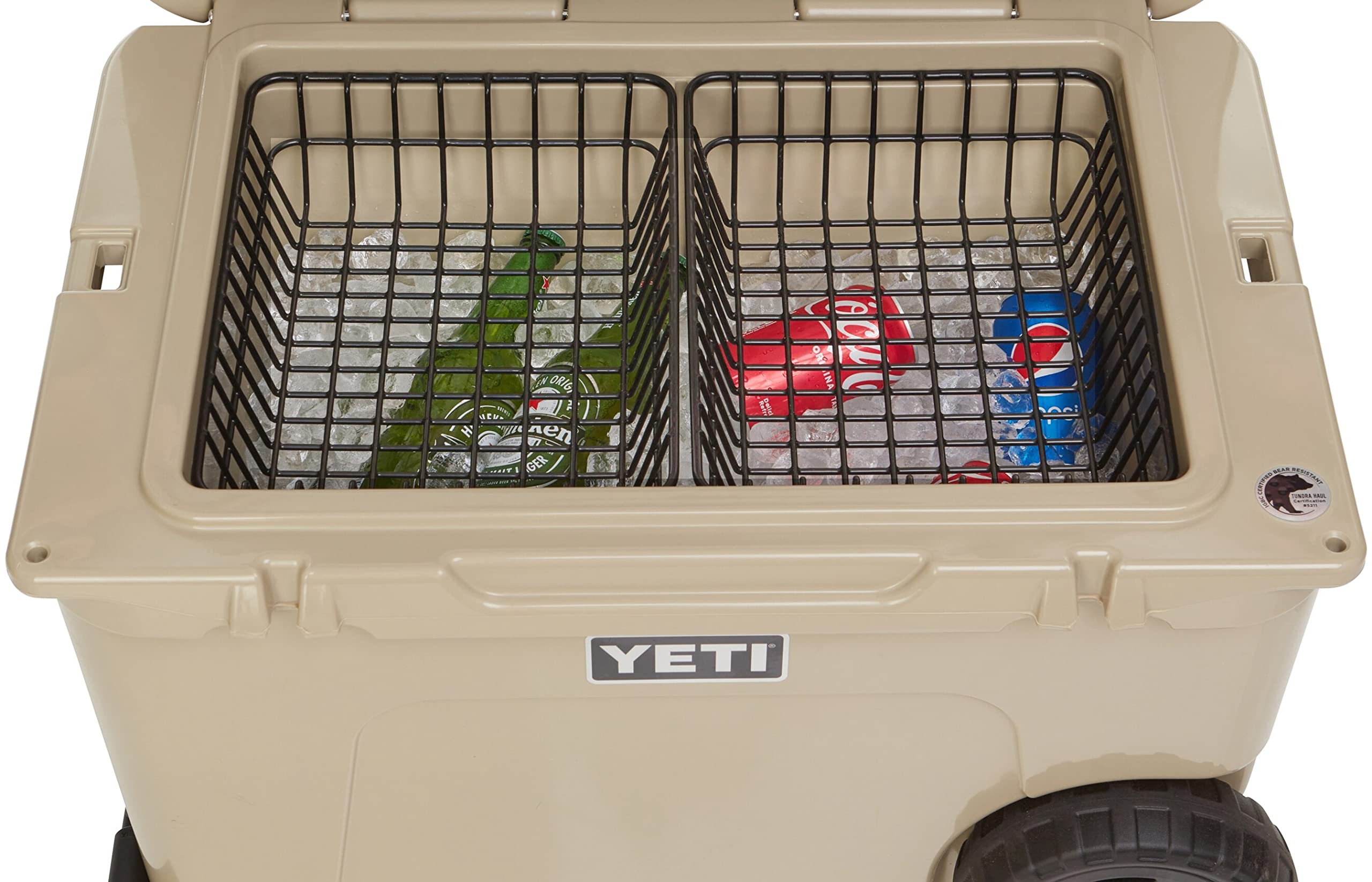 JOYRANGE front view showing baskets installed in YETI Tundra Haul for faster access