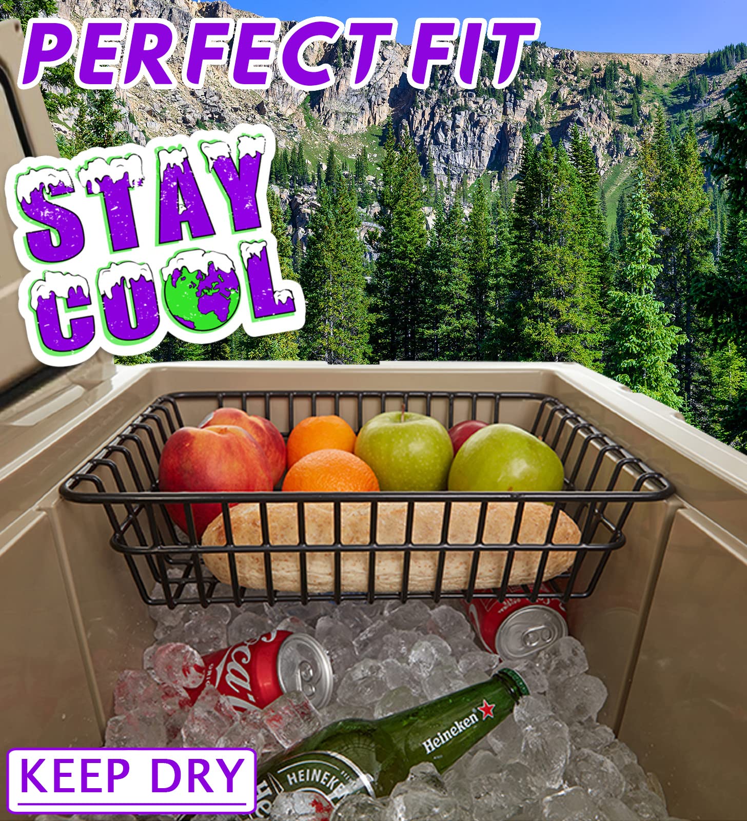 JOYRANGE basket next to a standard can to show scale and storage benefit